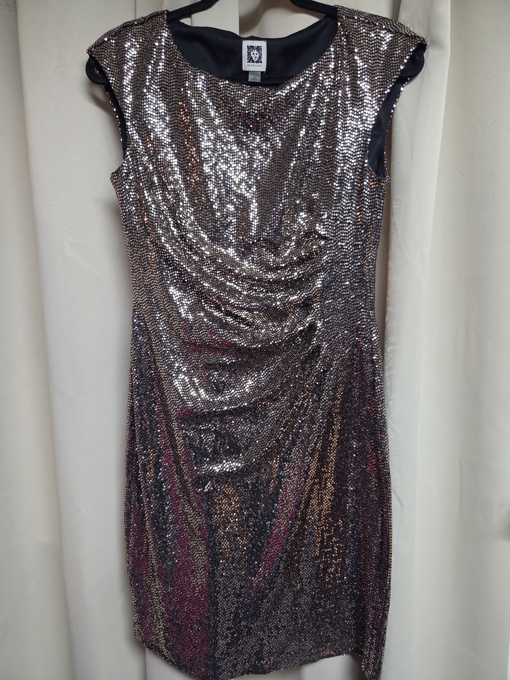 Anne Klein Gold Sequin Mini Dress